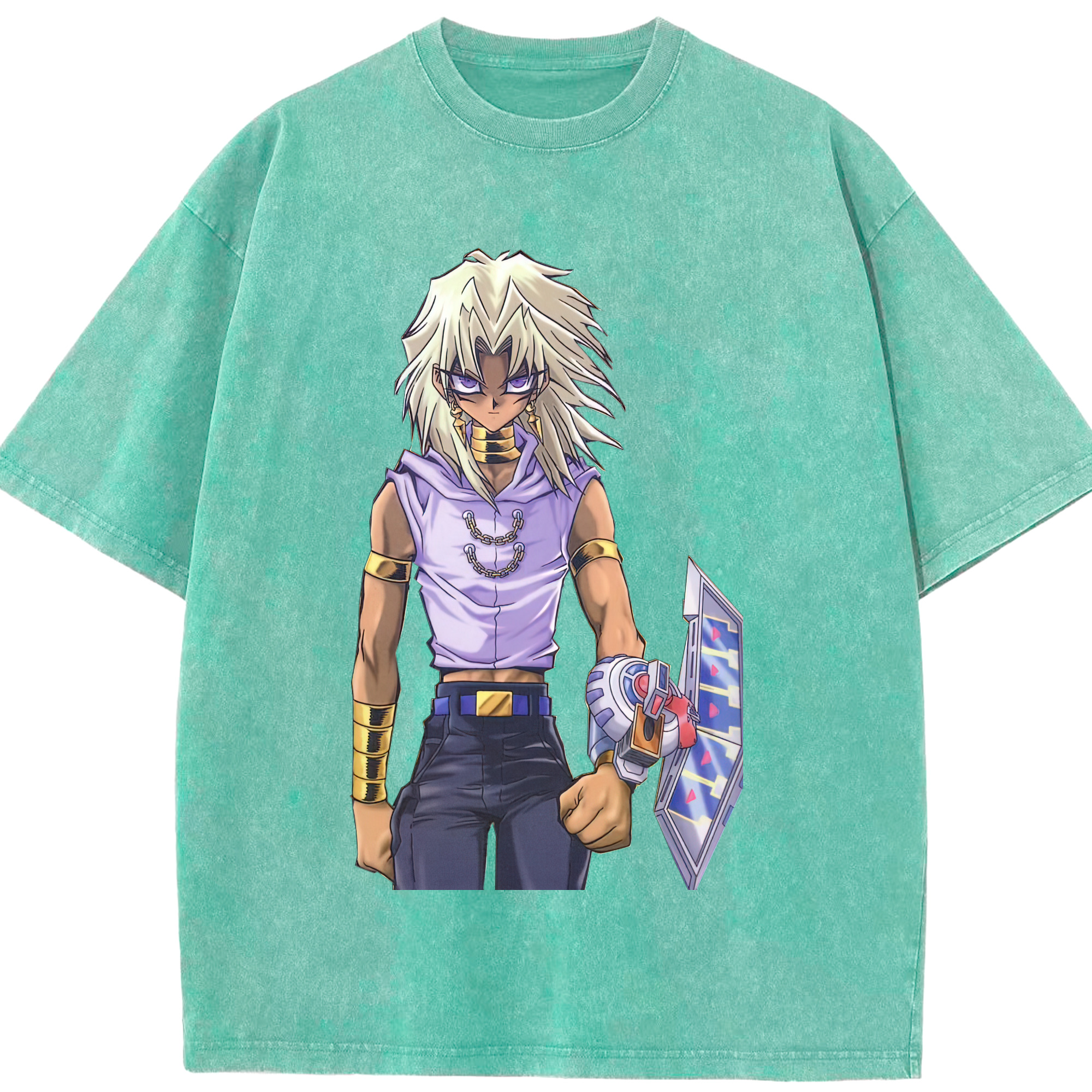 （画像用） 遊☆戯☆王 Yu-Gi-Oh! 綿100% ヴィンテージ風 半袖Tシャツ（フロントプリント）